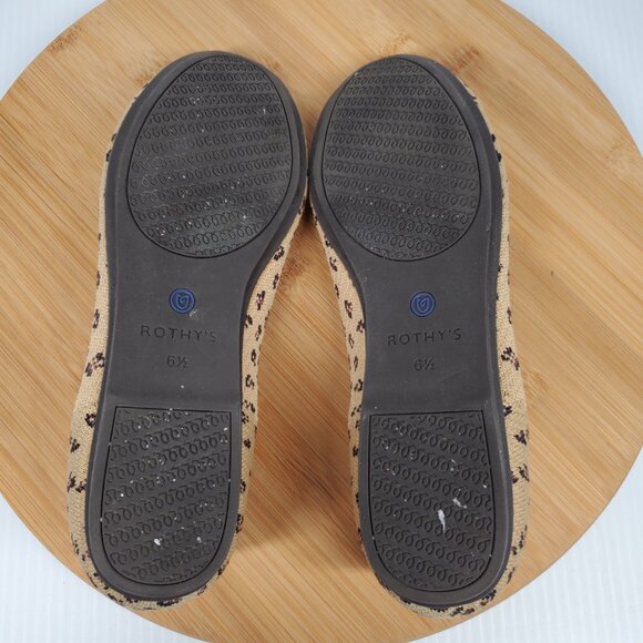 Rothy's Cheetah Classic Retired Flat Round Top Capsule Travel Wmn Sz 6.5 - Picture 5 of 7